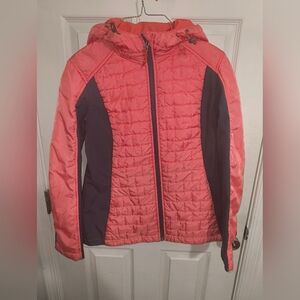 Coral and Purple Kids Puffer Jacket 116